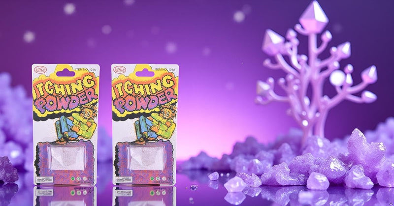 2 Pcs Purple Funny Itching Powder Safe Broken Glass Itching Powder Feminine Powders Ength of Product is 14cm and The Width is 7.5cm Easy to Carry