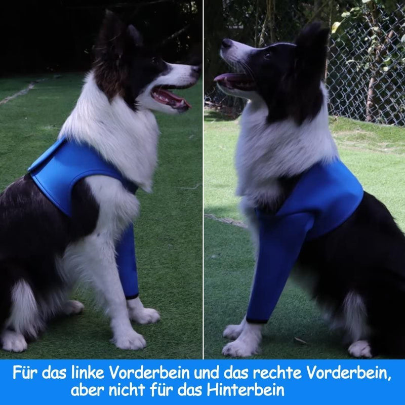 Dog Recovery Suit, Cone Collar Alternative, Abrasion-Resistant Dog Recovery Cover, Pet Wounds Prevent Licking, Bite, Wet and Infection, Washable and Waterproof (Blue, S) blue