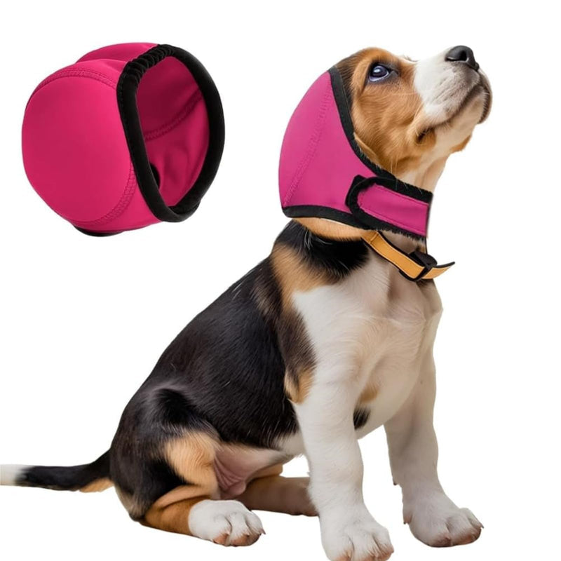 Waterproof Dog Ear Covers For Grooming,Dog Ear Defenders,Dogear Protectors,D-Og Noise Cancelling E-Ar Muffs,Adjustable No Flap E-Ar Wrap Snood Headband,For Relief&Swimming,Head Circle 25~38cm(Size S)