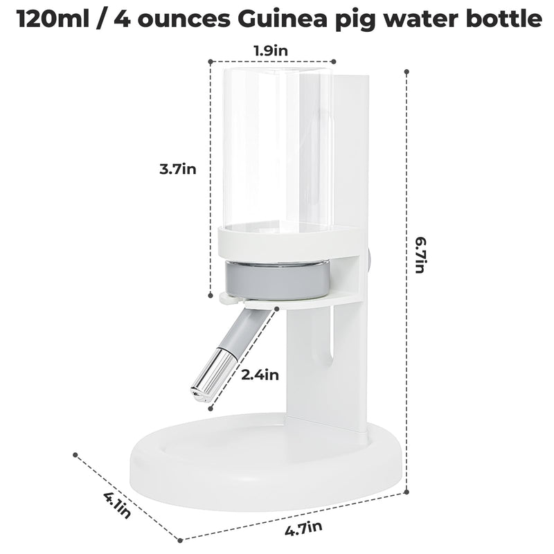 mini&moe Hamster Water Bottle No Drip – 4 oz Guinea Pig Water Bottle for Glass Tank with Adjustable Stand, Leak Proof Small Animal Water Dispenser for Cage for Gerbil Chinchilla Ferret Hedgehog - PawsPlanet Australia
