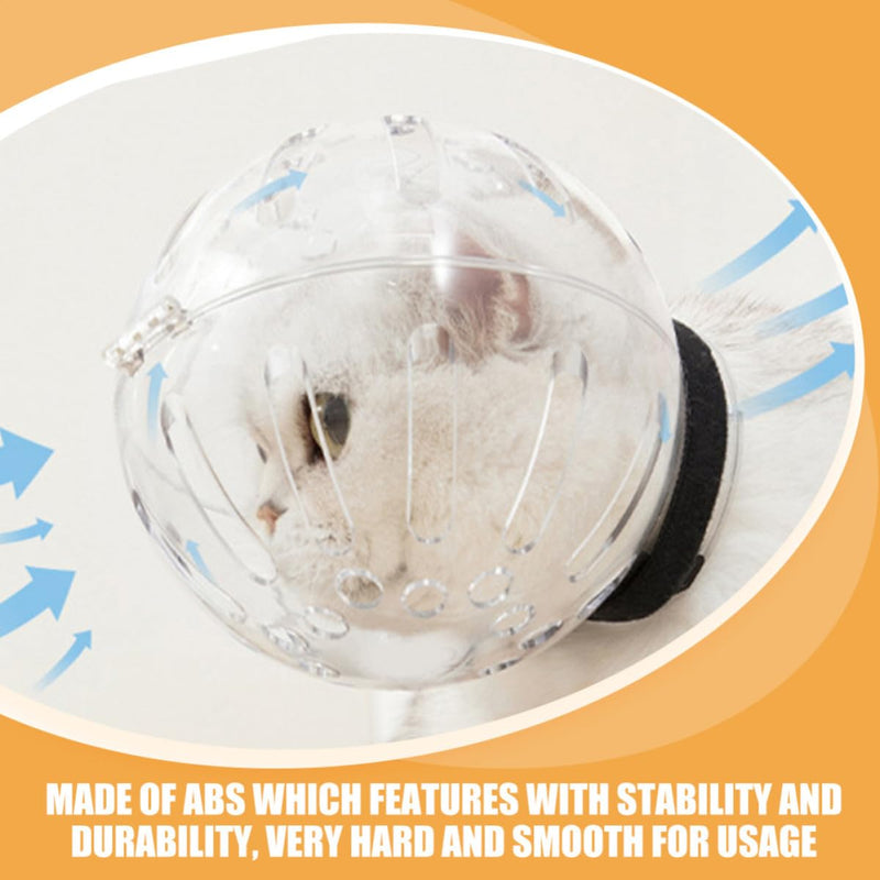 GLEAVI Breathable ABS Cat Helmet for Cats with a Neck Circumference of 27-31cm. Post-operative protective helmet against scratching and biting. Safe and comfortable for pets outdoors.