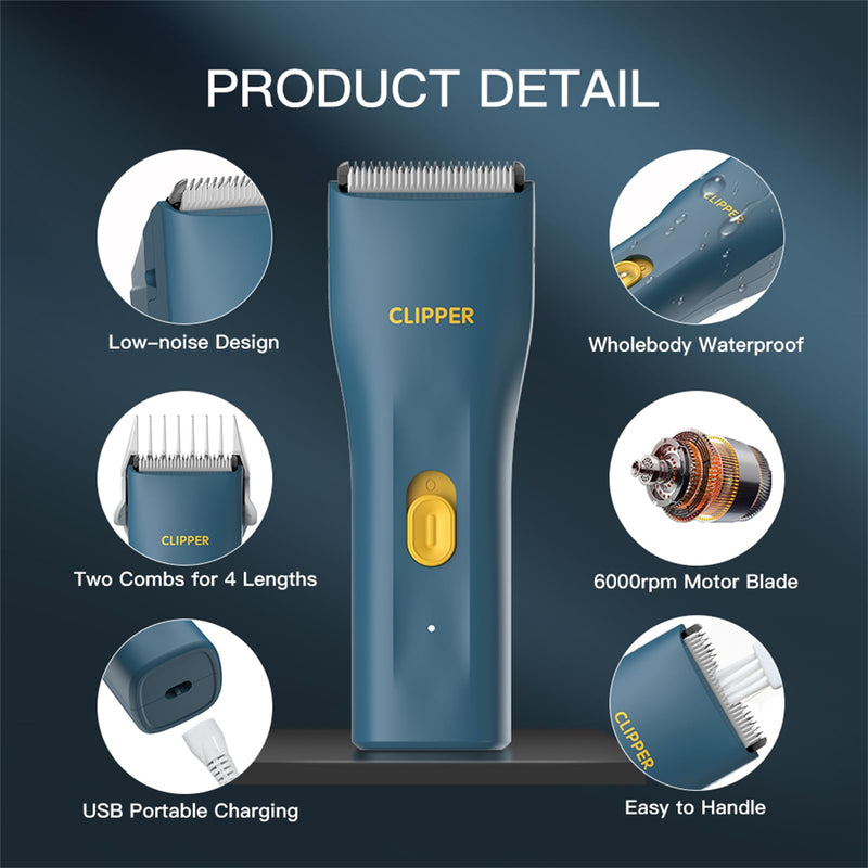 Prowerful Home Professional Dog Grooming Kit Clipper Low Noise USB Rechargeable Gifts for Dog Cat Green,TS006 Ts006-green - PawsPlanet Australia