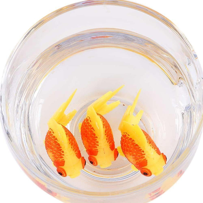 3Pcs Artificial Gold Fish for Aquarium Freshwater Saltwater for Tank Decorations Moving Plastic Small Fish Aquarium Gravel Sand Decorations - PawsPlanet Australia