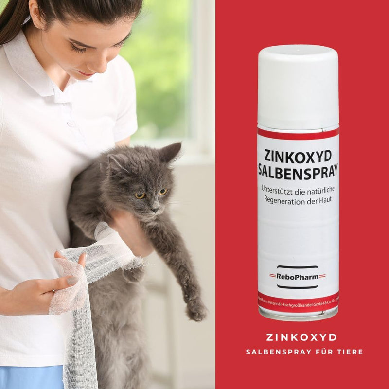 Rebopharm Zinc Oxide Ointment Spray 200 ml Care Spray for Animals with Zinc and Lanolin