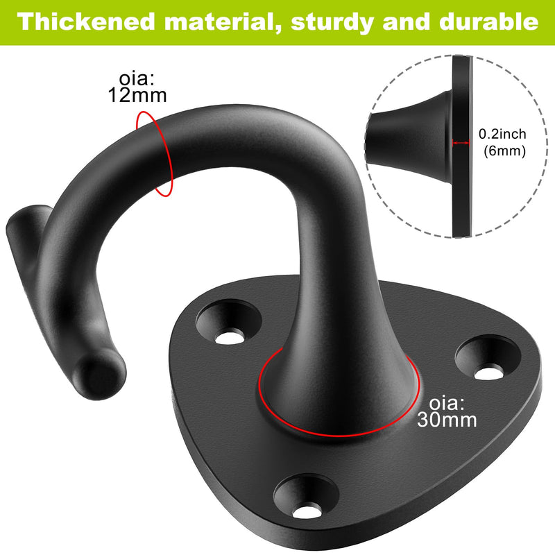 Dog Leash Hooks for Wall Black Dogs Leash Wall Mount Dog Hook for Leashs for Secure and Escape-Proof Hook for Lead Management - PawsPlanet Australia