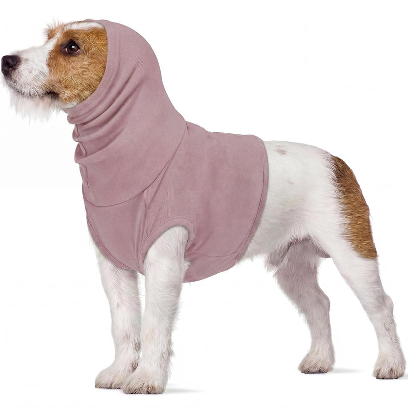 ROZKITCH Dog Neck Protector, Dog Neck Surgery Recovery Suit Surgical Neck Cover Cat Ear Hematoma Wrap Purple S S(Chest: 16.9")