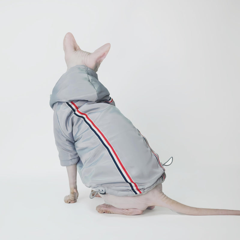 Winter Warm Thickness Windproof Cat Jacket Cat Clothes for Sphynx Cats, Devon Rex Cats, Cornish Cats, Small Cats and Dogs (Medium) Medium - PawsPlanet Australia