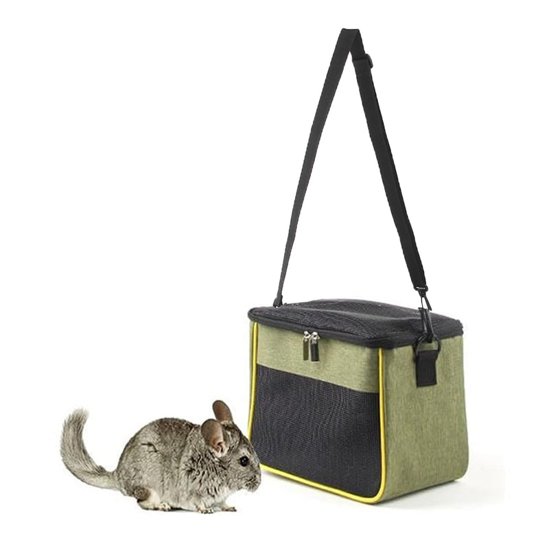 haozaikeji Guinea Pig Carrier Bag Portable Rabbit Travel Bag Breathable Small Animal Outgoing Pouch Hamster Carrier with Pad Green - PawsPlanet Australia