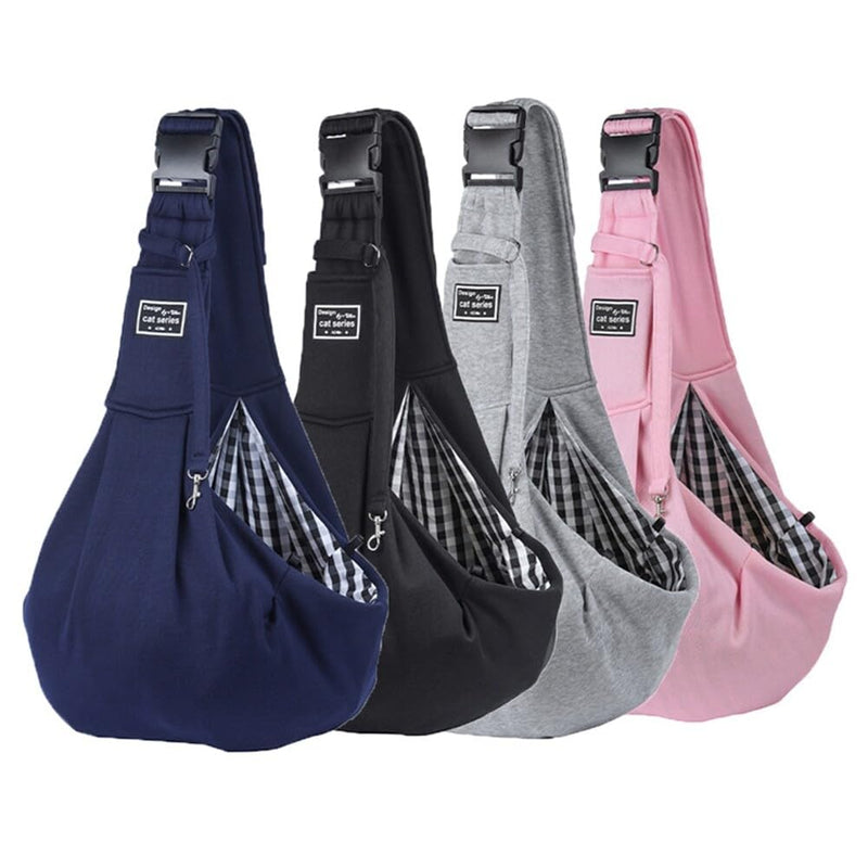 Adjustable Dog Carrier Sling, Hand-Free Dog and Cat Sling Carrier for 14.3lbs Small Dogs and Cats Outdoor Pink - PawsPlanet Australia