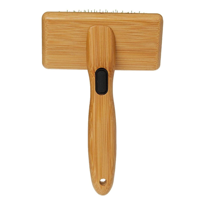Bamboo Groom Soft Slicker Brush Medium - PawsPlanet Australia
