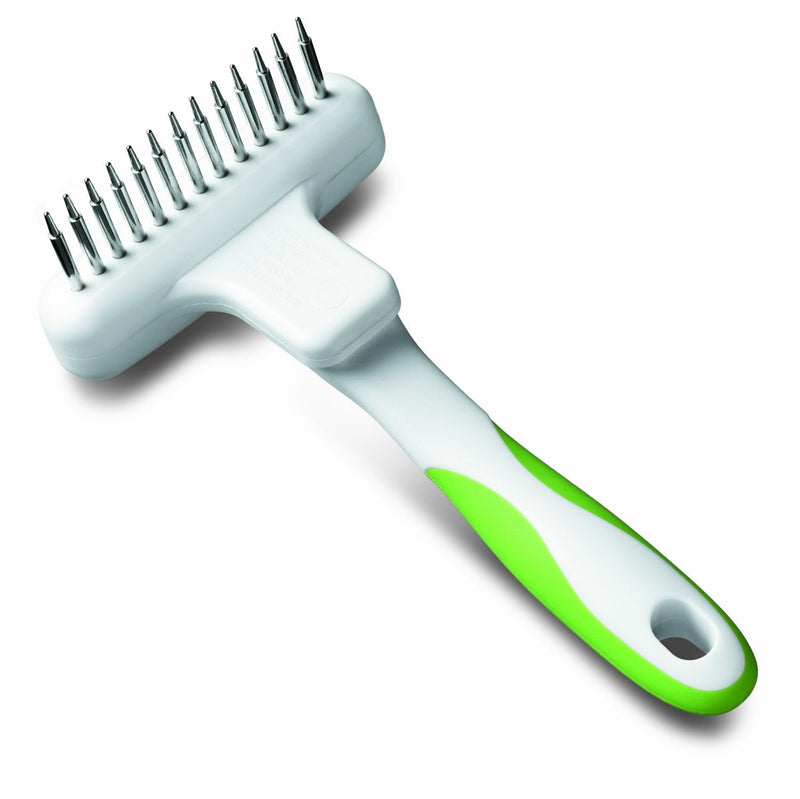 Andis 65735 Flexible Single Row Dog Brush - Removes Unwanted Shedding Hair with 360 Rotating or 13 Long Teeth - Promotes Healthy Skin & Glowing Coat - Ideal for Small to Medium Dogs - White - PawsPlanet Australia