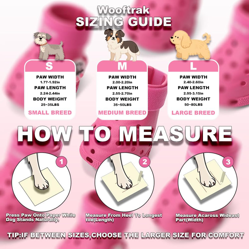 Dog Shoes Breathable Dog Shoe for Hot Pavement, Dog Booties and Paw Protectors, Non-Slip Waterproof Dog Sandals Boots (Pink, L: (3.1’’x2.5'')(L*W)) Pink L: (3.1’’x2.5'')(L*W)