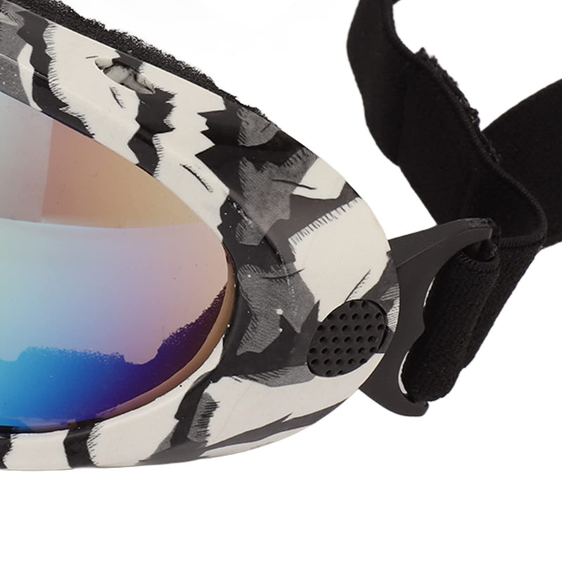 Dog Sunglasses Dog Goggles, UV Protection Wind Protection Dust Protection Fog Protection Pet Glasses Eye Wear Protection with Adjustable Strap for Medium or Large Dog (Zebra Frame) - PawsPlanet Australia
