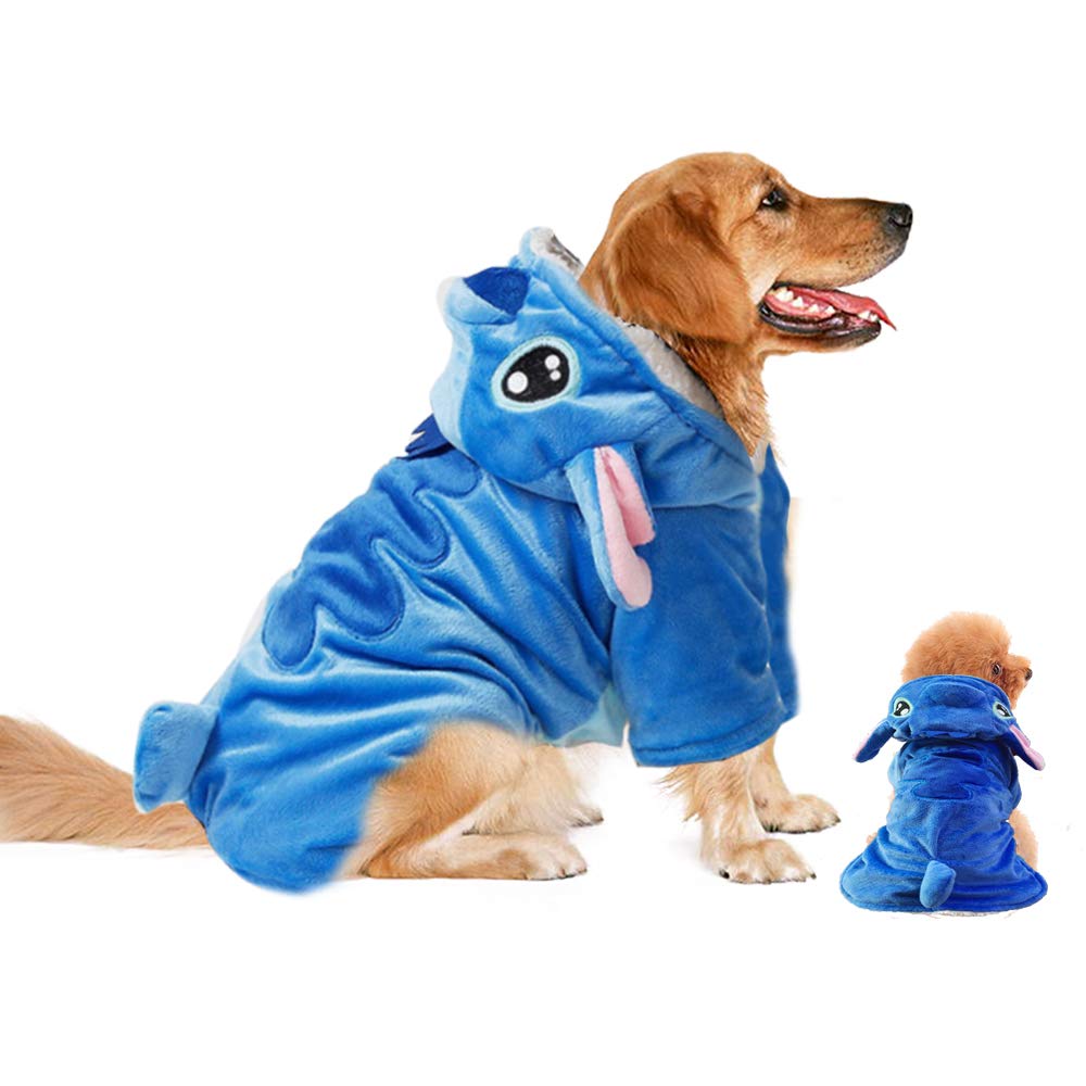 Dog Costume, Gimilife Dog Hoodie, Dog Halloween Costume Pet Xmas Pajamas Outfit, Pet Coat Cartoon Costumes for Small Medium Large Dogs and Cats for Halloween Christmas and Winter - S S ( 7-15 LB | 17.32"Chest Girth )