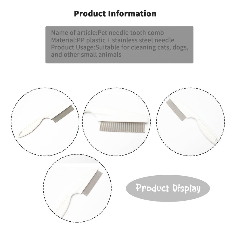 Pet Grooming Comb for Cats & Dogs Removing Tangles and Knots Removes Tangles Knots Stainless Steel Pins Tear Stain Removal - PawsPlanet Australia