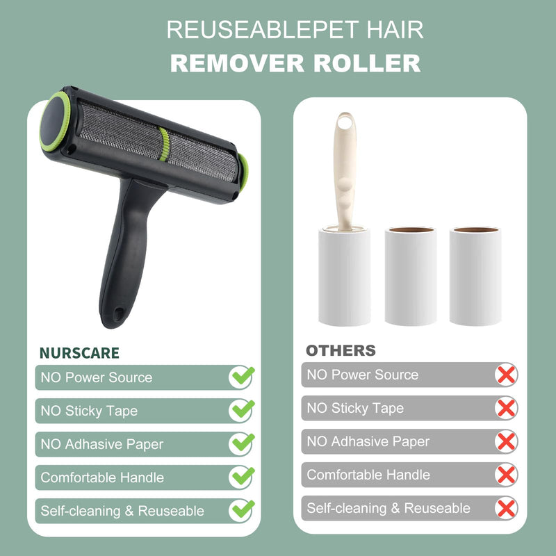 Pet Hair Remover, Lint Roller for Pet Hair, Cat and Dog Hair Remover for Furniture, Couch, Carpet, Clothing and Bedding - Portable, Multi-Surface Fur Removal Tool - PawsPlanet Australia