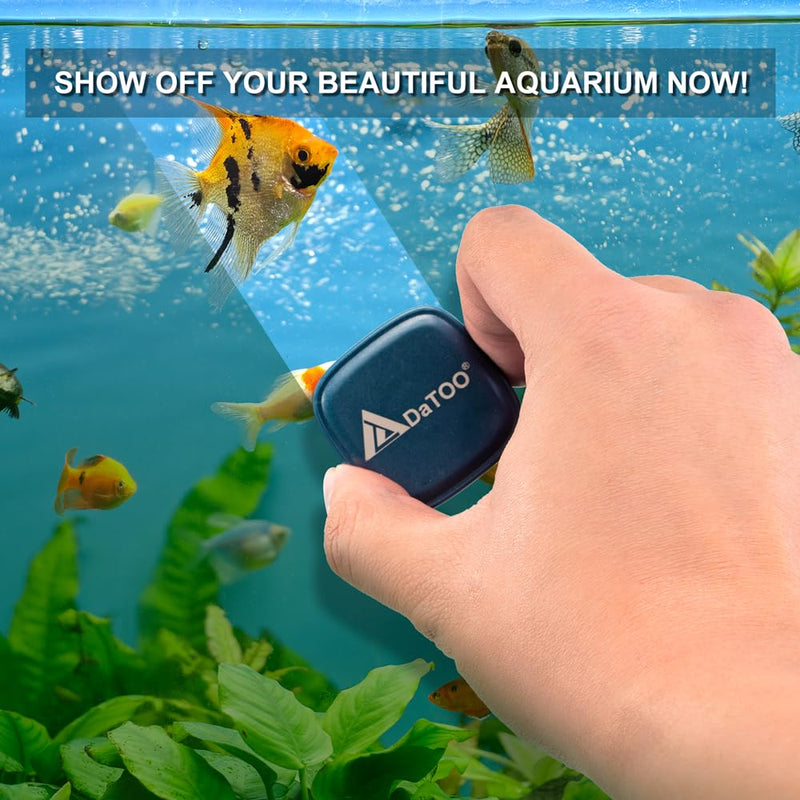 DaToo Aquarium Mini Magnetic Scrubber Scraper Small Fish Tank Cleaner Nano Glass Aquarium Cleaning Tools with Super Strong Magnet