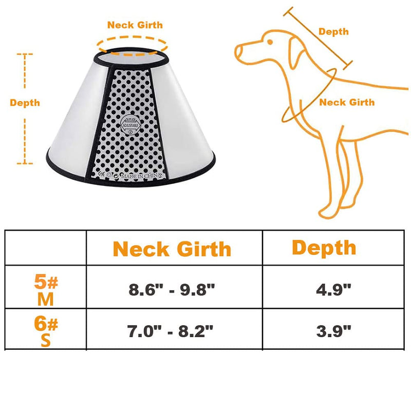 Cat Cone Collar, Pet Cone Dog Recovery Cone for Small Dog Cone After Surgery Anti-Bite Lick Wound Medical, Protective Cat Head Cone Dog Cone Collar Cat E Collar for Cats Puppy(5# Medium) - PawsPlanet Australia