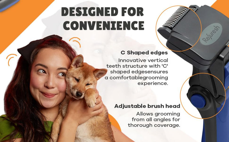 Deshedding Dog Brush for Short/Medium Hair (Medium,Red) – Gentle Deshedding tool for Dogs & Cats – Reduces shedding, without damaging topcoat. Removes Loose Fur & Dead Undercoat. red Medium - PawsPlanet Australia