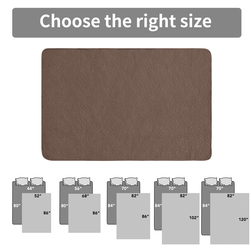 Easy-Going Waterproof Dog Bed Cover Reversible Leak Proof Pet Blanket Replacement Mat for Furniture Washable Couch Cover Sofa Cover for Dogs Cat(82x102 Inch, Brown/Beige) 82x102 Inch - PawsPlanet Australia