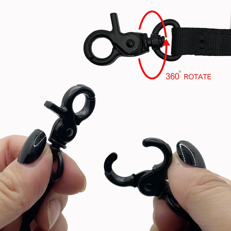 Double Headed Hook pet Safety Nylon 2 Way Coupler with Nickel Plated Swivel Clip - PawsPlanet Australia