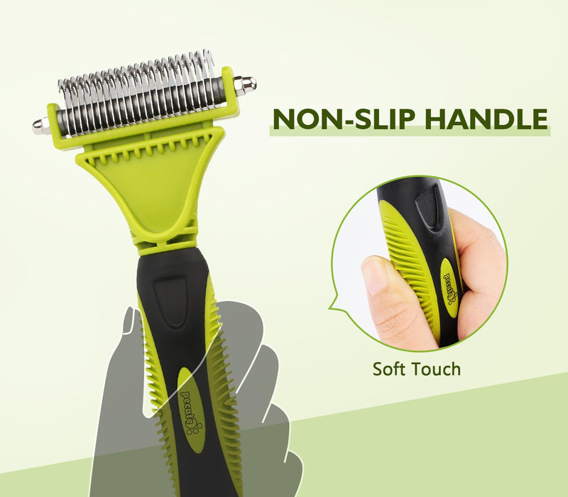 Pet Grooming Tool Bundle: Self-Cleaning Slicker Brush + Undercoat Rake + Comb - PawsPlanet Australia