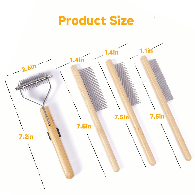 Cat Comb for Shedding,Deshedding Dog Brush,Deshedding Comb for Dog and Cat,Cat and Dog Comb,Cat Dematting Tool, Dog Combs for Grooming Matting,Undercoat Brush for Cats,Undercoat rake Medium