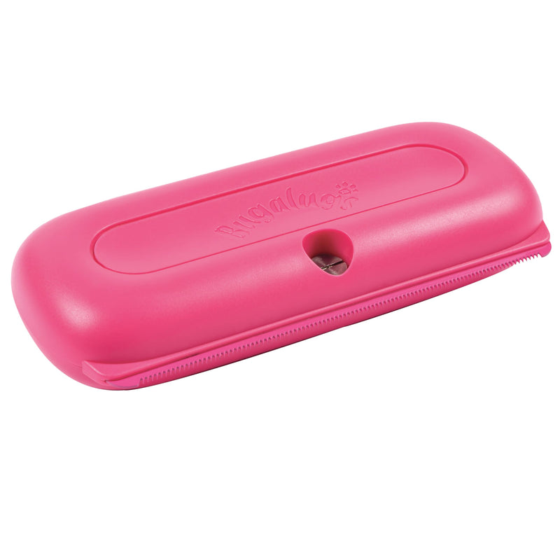 Bugalugs Deshedding Brush for Dogs, Cats, Horses - Pet Grooming Tool that is Gentle & Effective With Wide Shallow Comb, Smooth Groomer for Dog, Cat and Horse Pink