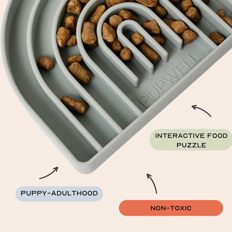 Happy Feelings Lick Mat for Dogs and Cats, Dog Slow Feeder, Anxiety and Boredom Relief (Slate Blue) - PawsPlanet Australia