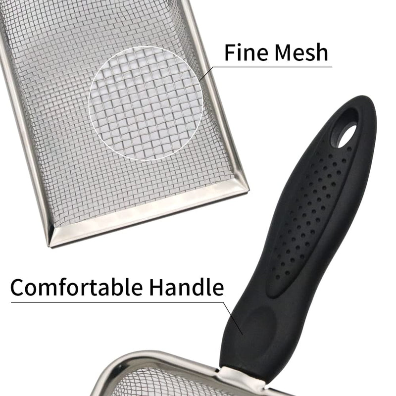 MODUODUO Reptile Sand Shovel Stainless Steel Fine Mesh Sand Substrate Scoop for Litter Cleaner Scooper for Sand Bedding