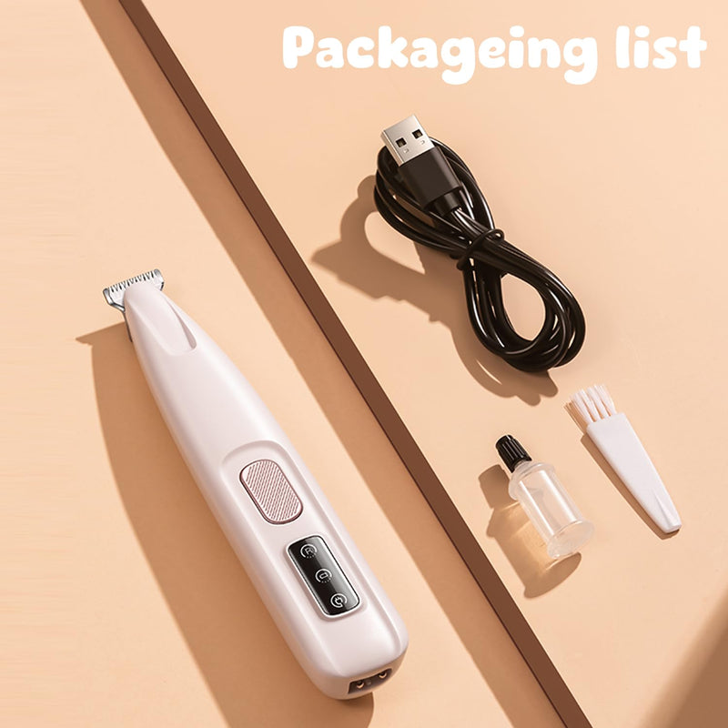 Dog Paw Trimmer,Pet Micro Precision Trimmer for Paws,Cordless Dog Clipper with Led Light,Paw Trimmer for Dogs Cats,USB Rechargeable Low Noise Dog Grooming for Paws,Face,Ears,Eyes,Hair - PawsPlanet Australia