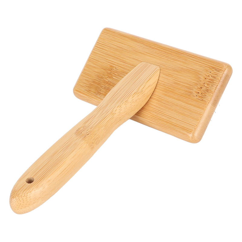 Macrame Slicker Comb, Wool Brush, Pins Bamboo Slicker Carding Rug Comb, Bamboo Cleaning Slicker Brush for Pet Tapestry, Macrame Brush Fur Brushes Wool Carding Brushes (L) L - PawsPlanet Australia