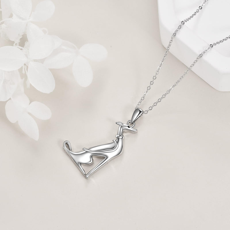 Animal Gifts Necklace 925 Sterling Silver Greyhounds/Spider/Longhorn/Goat/Sheep Pendant Necklace for Women Jewelry Gifts - PawsPlanet Australia