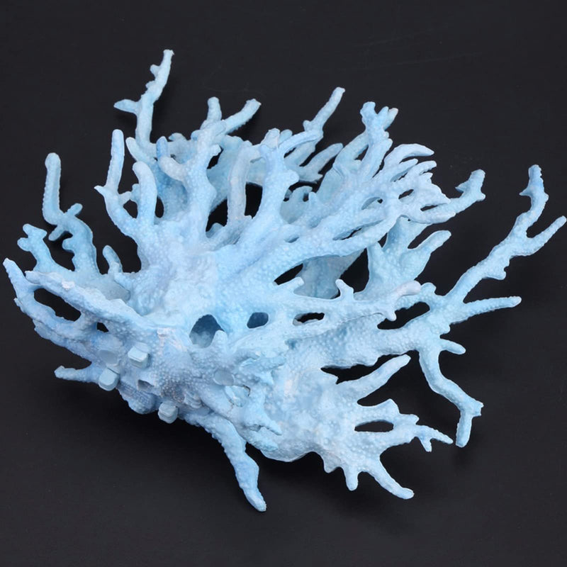 Artificial Aquarium Coral Ornament Plastic Fish Tank Plants Decoration for Aquarium Landscape Blue - PawsPlanet Australia