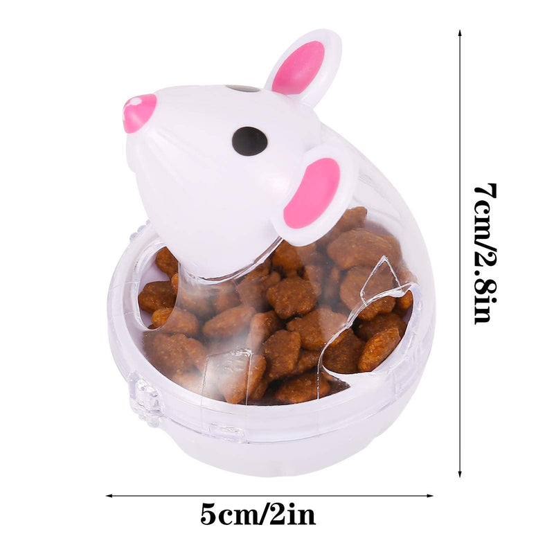 tiopeia 2Pcs Cat Treat Dispenser Toy, Mouse Shape Cat Interactive Toy and Food Dispenser for Pet Increases IQ Interactive & Food Dispensing - PawsPlanet Australia