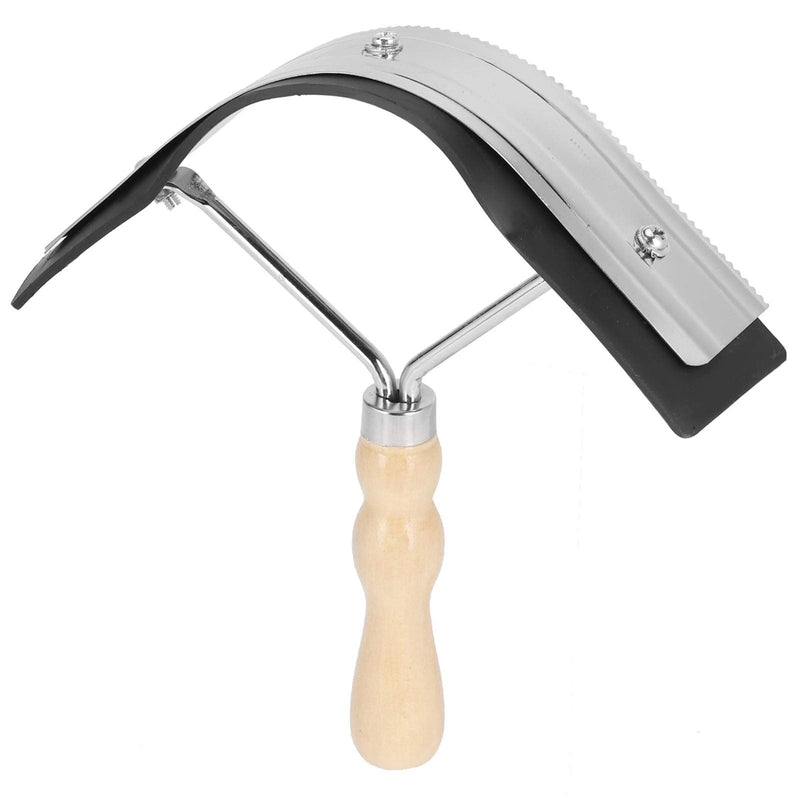 KIMISS Horse Sweat Scraper with Wooden Handle - Nonslip Grooming & Tool for Horse, Cattle, Donkey - Essential Farm Equipment for Livestock Care