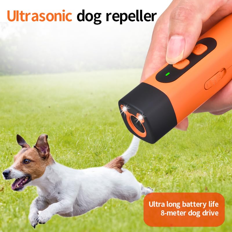 2025 Dog Bark Deterrent,Rechargeable Sonic Dog Repeller,Safe 25KHz Sonic Frequency Transmitter,Anti Bark Device for Dogs,50ft Range Professional Dog Training Tool,LED Indoor/Outdoor Barking Silencer.