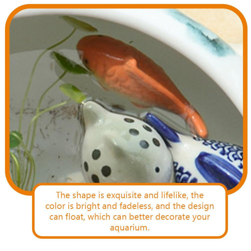 Toddmomy Ceramic Floating Fish - 2pcs Aquarium Goldfish Koi Fish - Floatable Fish Figurines - Realistic Fish Tank Fish- Tea Pet Decor - for Fairy Garden - Pond - Underwater - PawsPlanet Australia