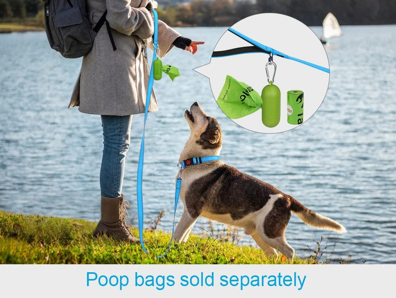Taglory Dog Leash for Small Dogs | Double-Sided Reflective | Soft Neoprene Padded Handle | 3/4 inch by 5ft | Fit Small Medium Large Breeds Dogs Under 20lbs | Sky Blue 3/4 in x 5 ft (Pack of 1) - PawsPlanet Australia