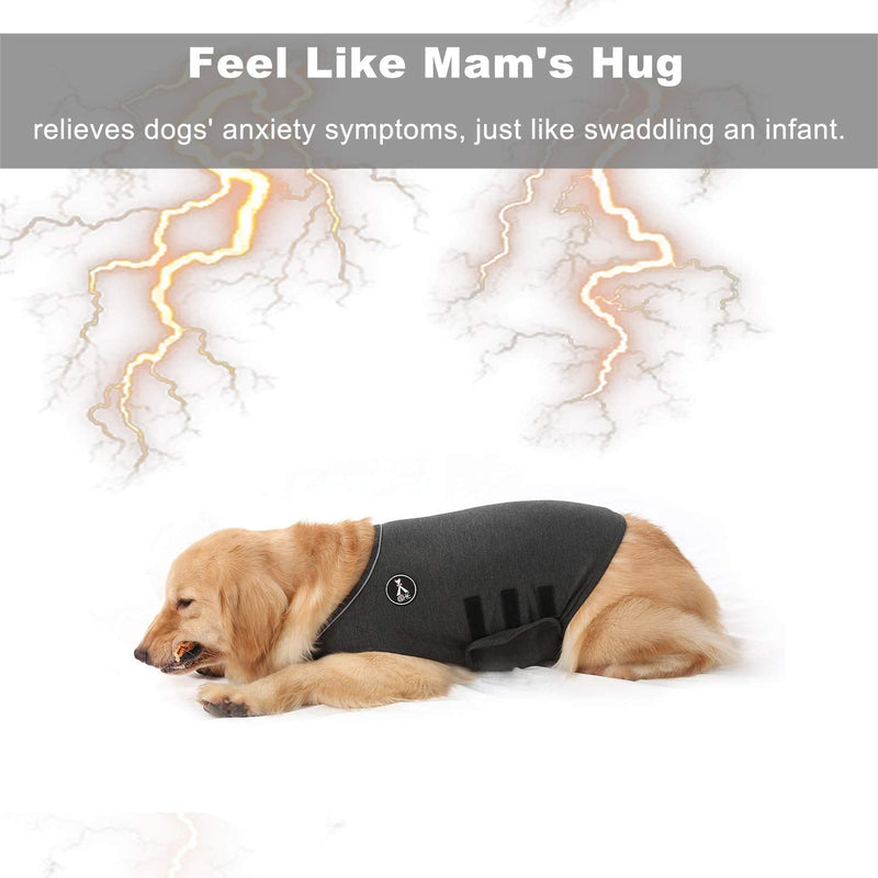 Dog Anxiety Relief Coat,Lightweight Wrap Anxiety Jacket Shirt for Anxious Pets Keep Calming Comfort(Grey,L)