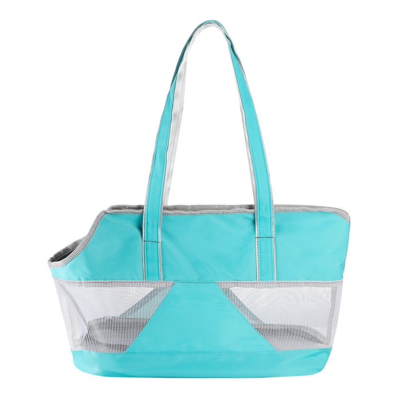 Pet Dog Purse Carrier Breathable Mesh Pets Puppy Cat Travel Outing Tote Bag Portable Cat Sling Carrier Transporter Tote Handbag Lightweight Dog Carrier Shoulder Bag with Thicken Bags Base light blue - PawsPlanet Australia