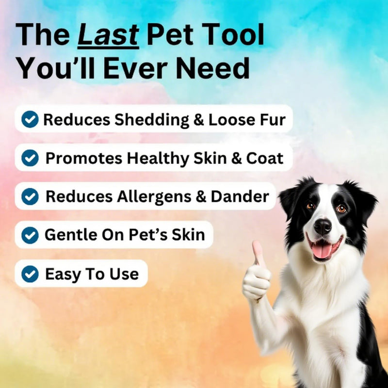 Brush for Pets, Rhykin Dog Deshedding Brush, 2025 New Dog Shedding & Grooming Supplies for Cats, Dogs, Rabbits, Horses, V Tooth Hair Removal Tool for Matted & Loose Hair (Black) Black - PawsPlanet Australia