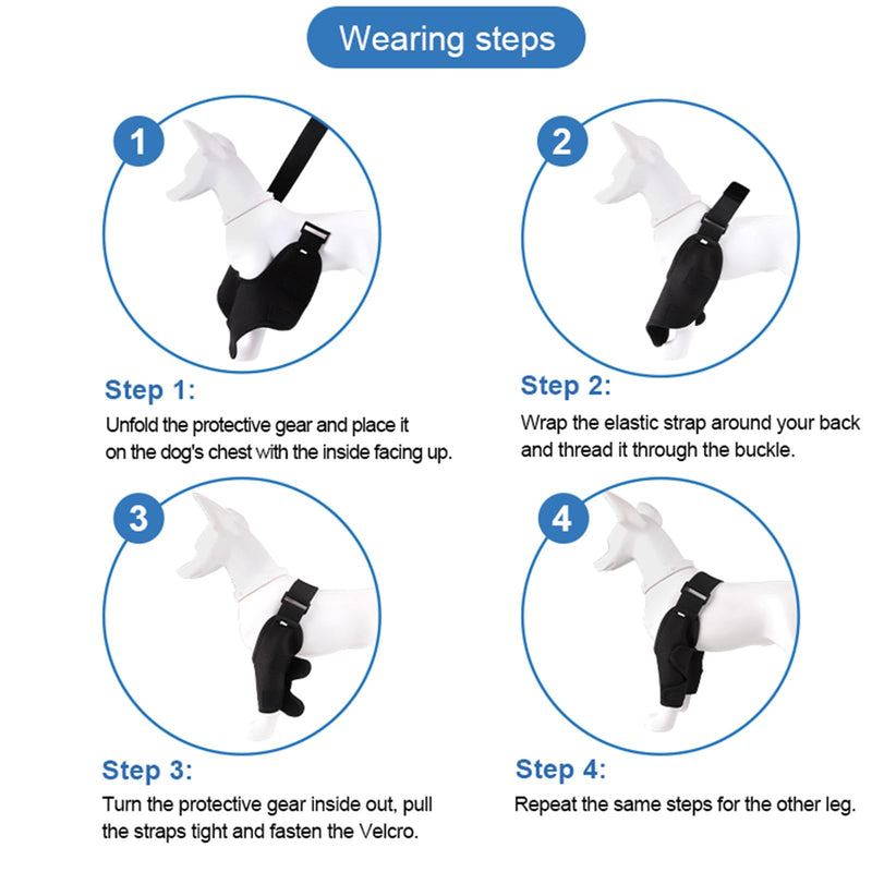 Dog Elbow Protector Pads Elbow Callus Treatment Sleeve for Wounds Front Legs Prevent Licking for Medium Large Dogs L