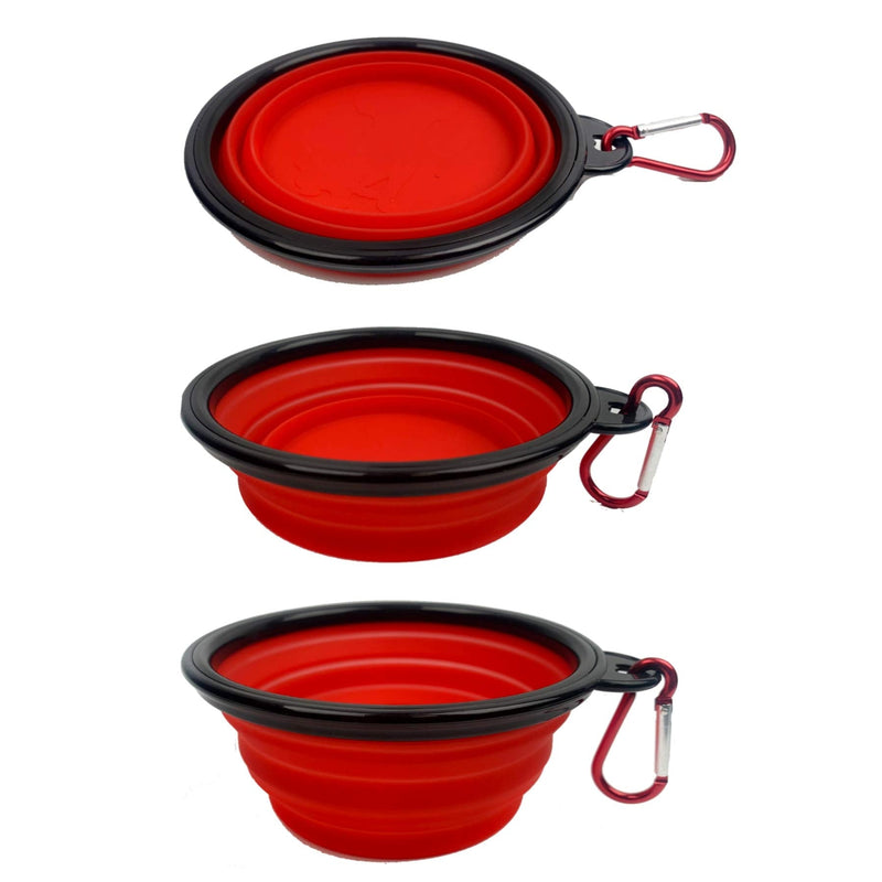 Mr. Peanut's Collapsible Dog Bowls, Set of 3 Colors, Dishwasher Safe BPA Free Food Grade Silicone Portable Pet Bowls, Foldable Travel Bowls for Feed & Water on Journeys, Hiking, Kennels & Camping - PawsPlanet Australia