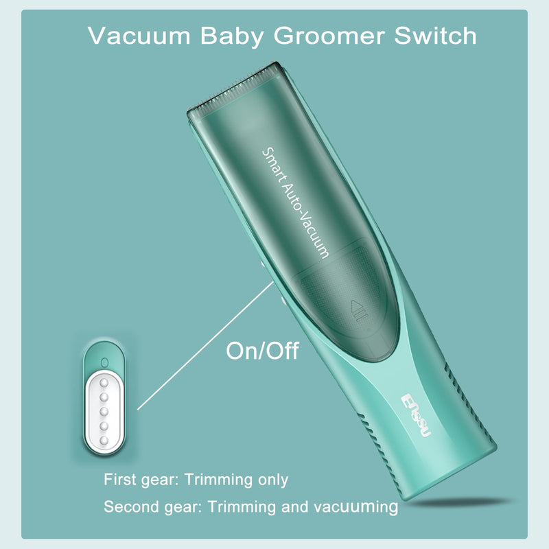 Baby Hair Clippers, Low Noise Electric Vacuum Baby Hair Clippers for Kids, Waterproof, Rechargeable Hair Cutting Kit, Cordless Hair Trimmer for Toddlers & Children - PawsPlanet Australia