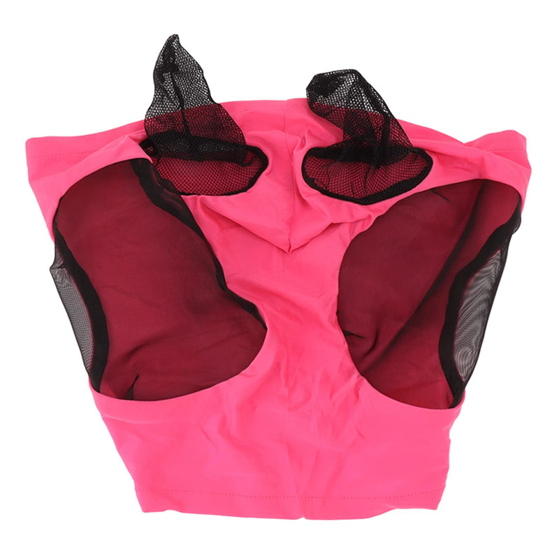 Fdit Horse Fly Mask with Long Nose and Ears, All Around Protection, Size Arab, Cob, Small Quarter Horse, Breathable (Rose Red) - PawsPlanet Australia