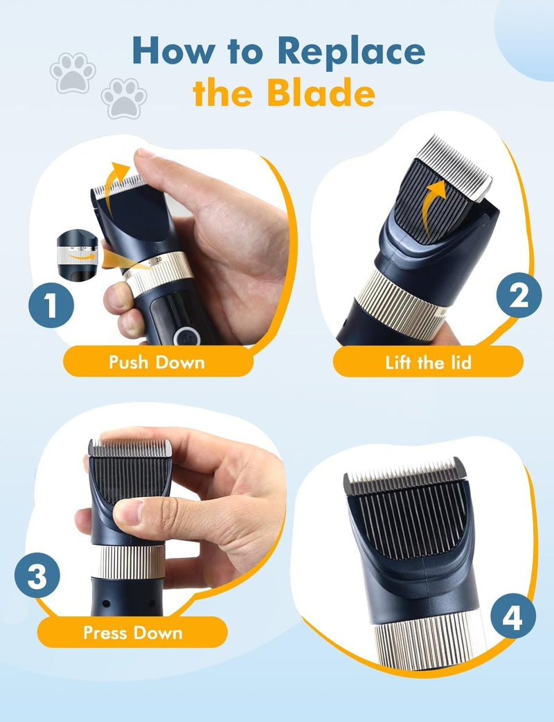 Quiet Dog Clipper, Professional Clipper, Dog Cat, Long Hair Cat Razor for Long Hair Cats, Electric Dog Trimmer, Cordless Hair Trimmer - PawsPlanet Australia