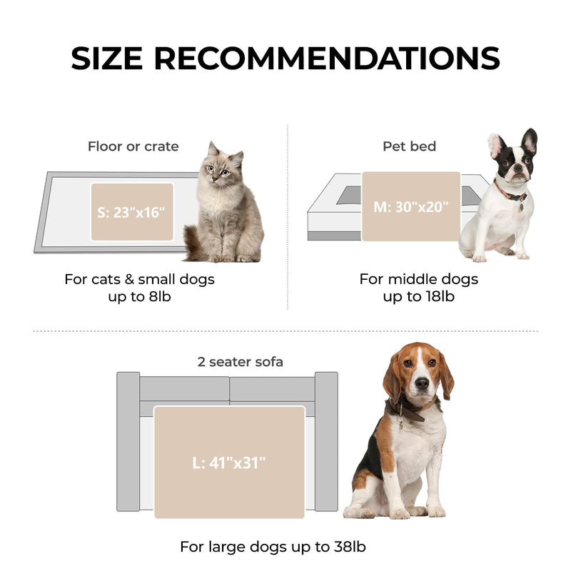 LINENLUX 1 Pack 3 Soft Fleece Dog Blanket for Pet Washable Warm Cat Puppy Fluffy Calming Flannel Beige Medium 30x20 inches (pack of 3) - PawsPlanet Australia