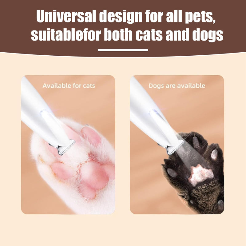 Dog Paw Trimmer,2025 Upgrades Dog Paw Trimmer with LED Light,18 mm Widen Blade, 35 dB Low Noise,Rechargeable Pet Electric Hair Clipper for Dogs and Cats(with Replacement Blades) 1pc(with Replacement Blades)） - PawsPlanet Australia