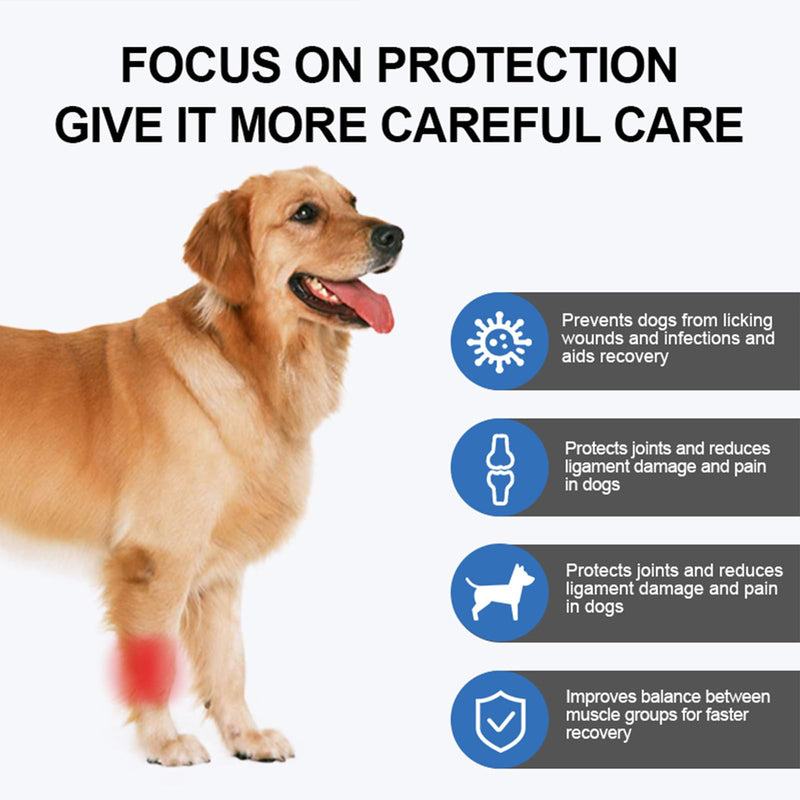 Dog Elbow Protector Pads Elbow Callus Treatment Sleeve for Wounds Front Legs Prevent Licking for Medium Large Dogs L